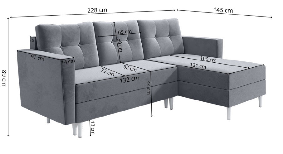 Kampinė Sofa - lova OSLAS
