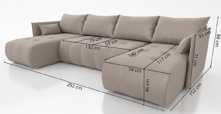 Kampinė Sofa - lova URBAN U