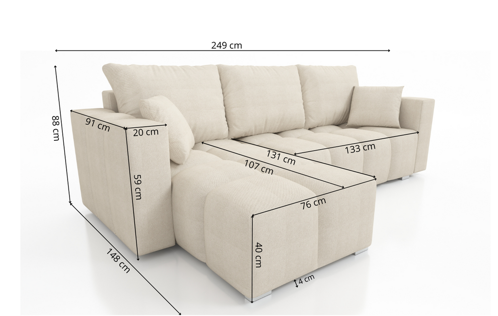 Kampinė Sofa - lova COLIN