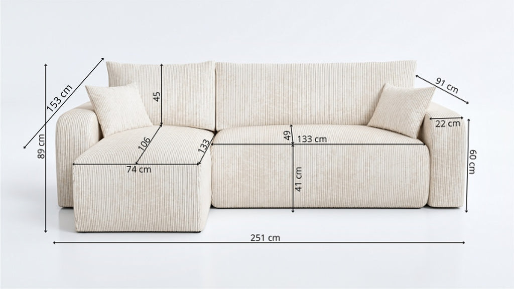 Kampinė Sofa - lova SINDI