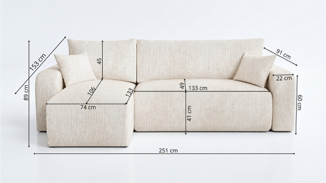 Kampinė Sofa - lova SINDI
