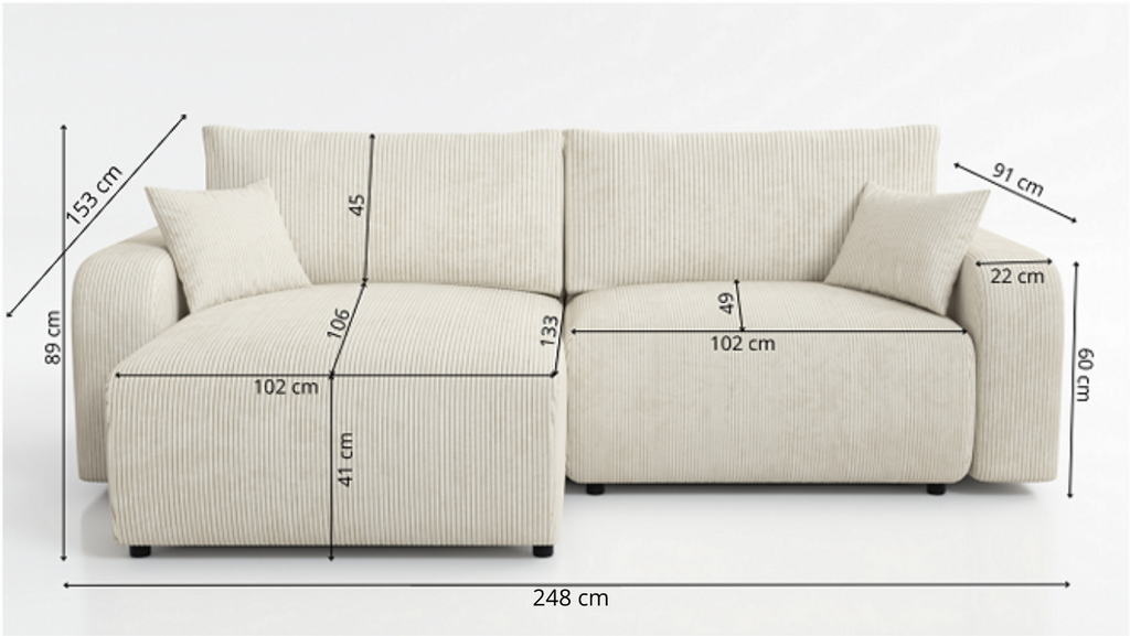 Kampinė Sofa - lova SINDI MINI