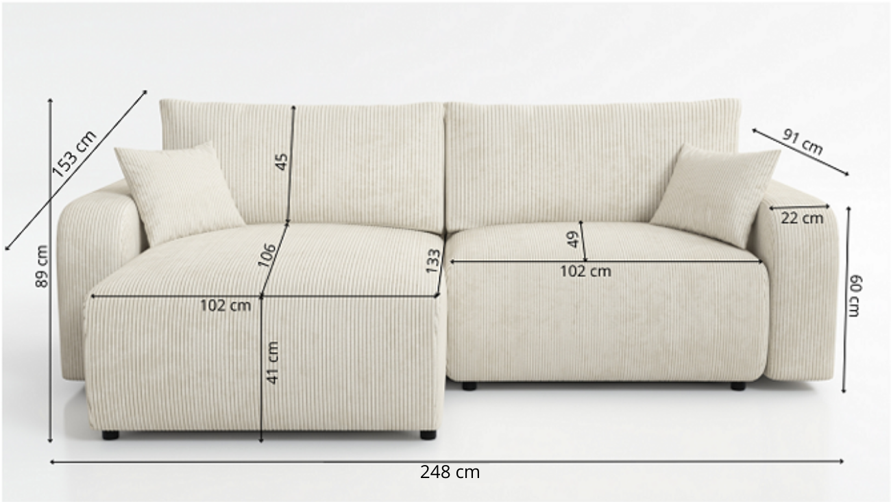 Kampinė Sofa - lova SINDI MINI