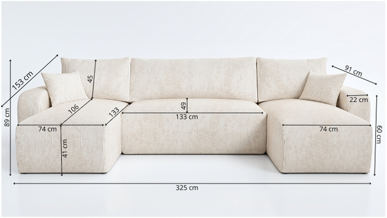 Kampinė Sofa - lova SINDI U
