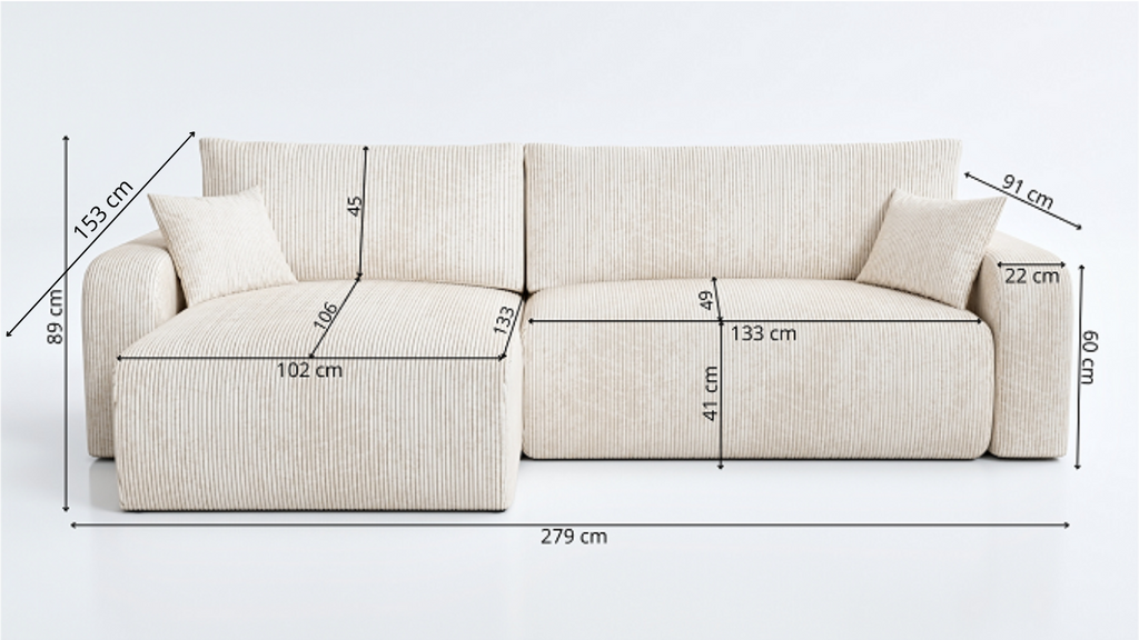 Kampinė Sofa - lova SINDI XL