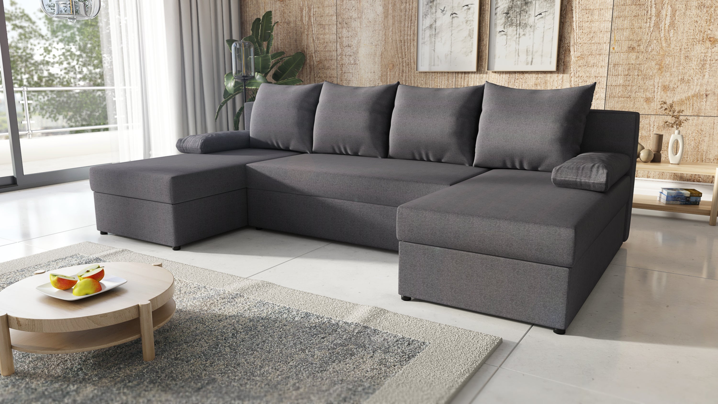 Kampinė Sofa - lova DIVA U