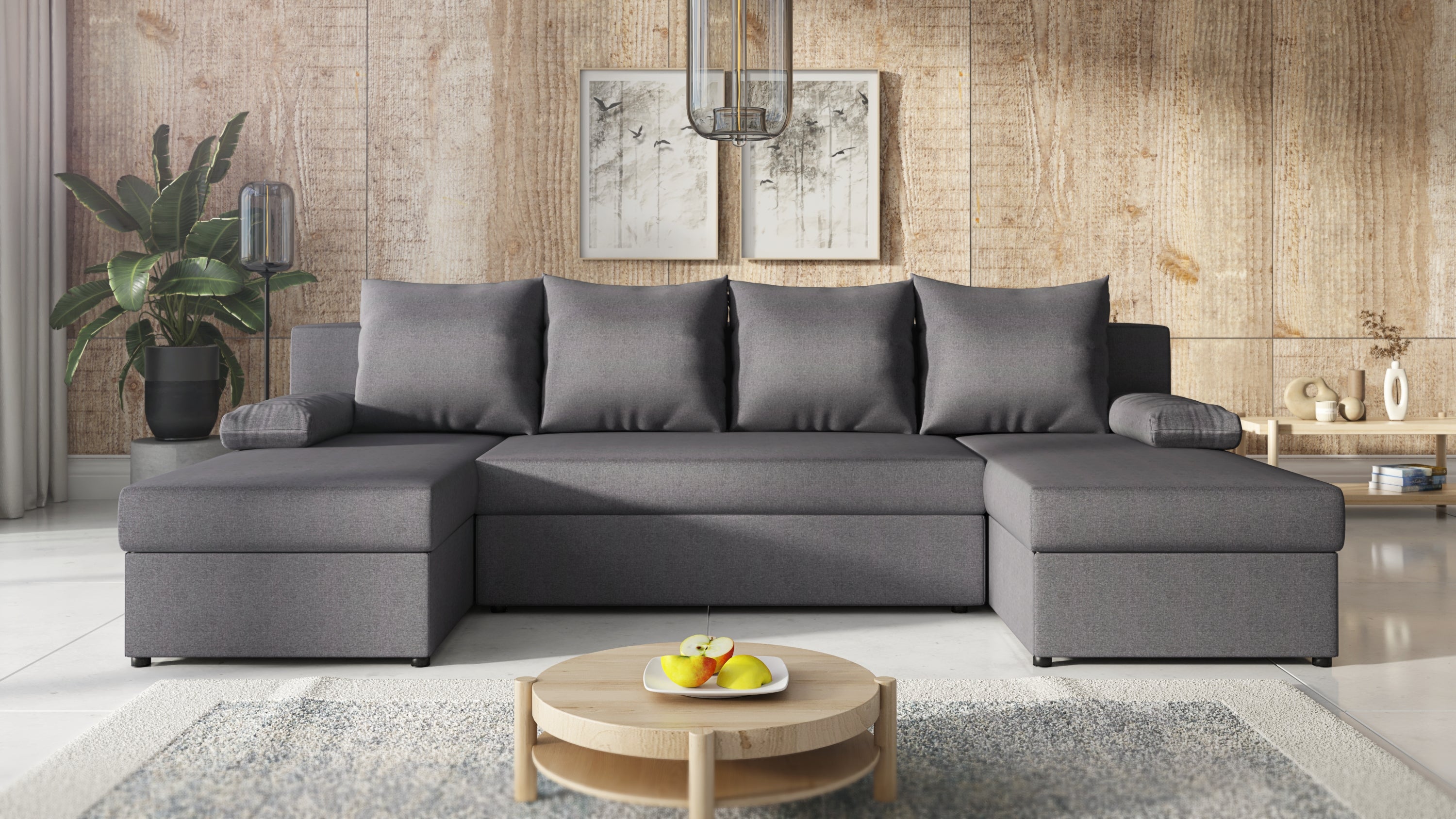 Kampinė Sofa - lova DIVA U
