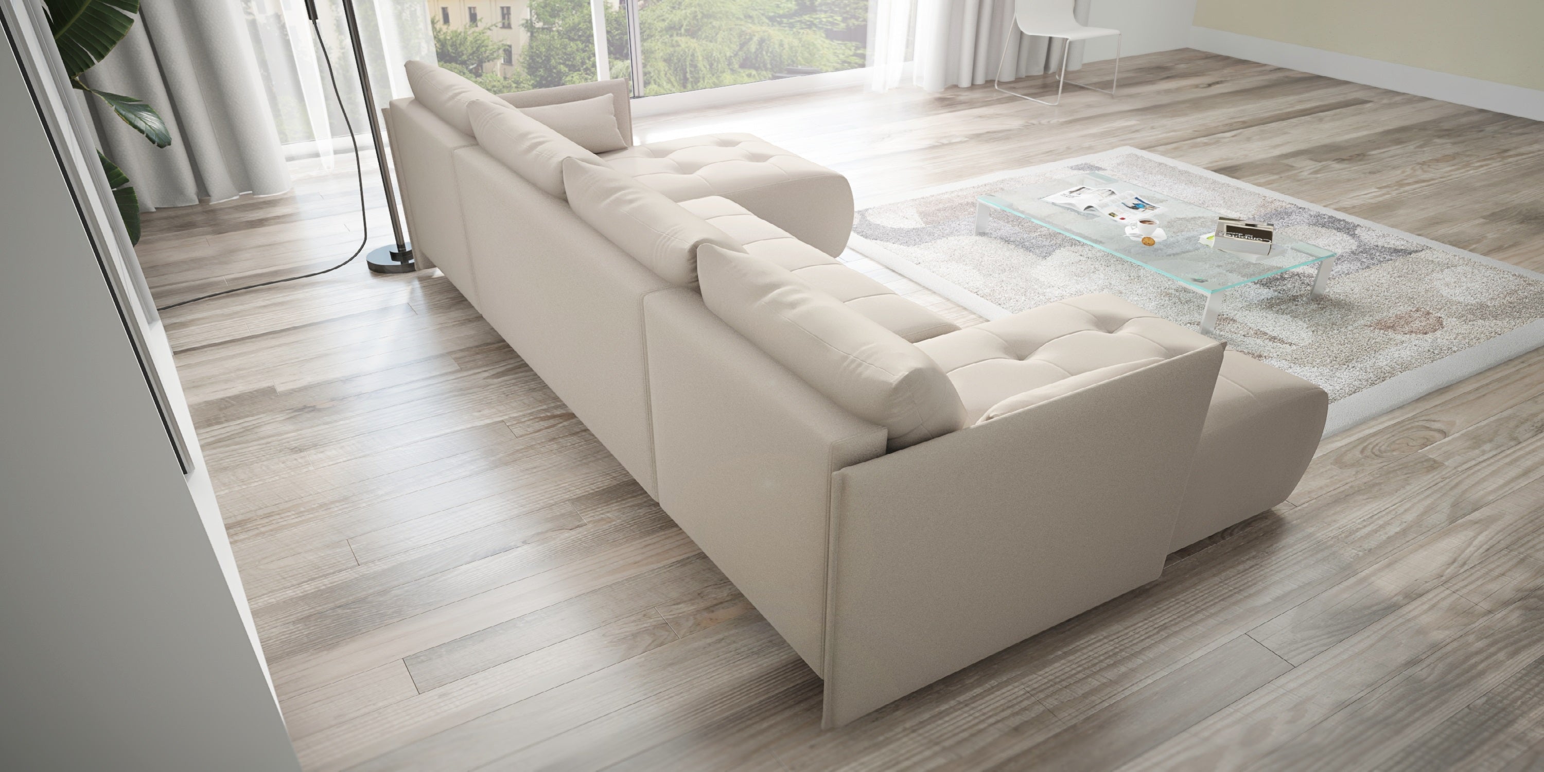 Kampinė Sofa - lova URBAN U