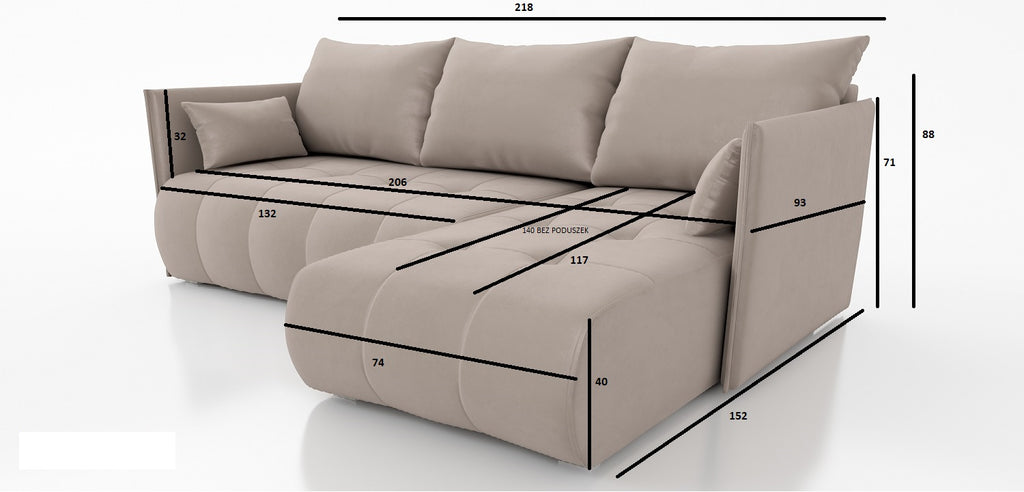 Kampinė Sofa - lova URBAN