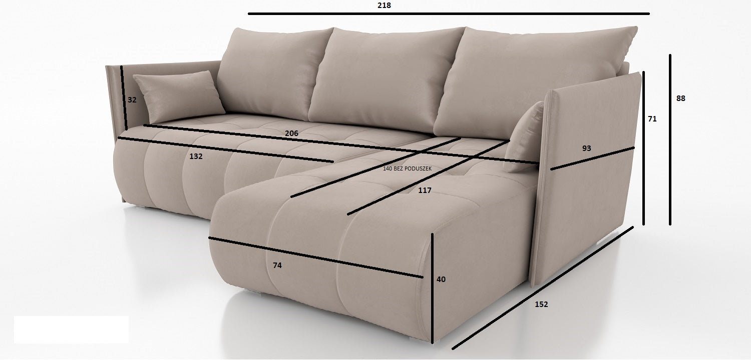 Kampinė Sofa - lova URBAN
