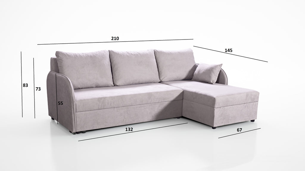 Kampinė Sofa - lova LINEA