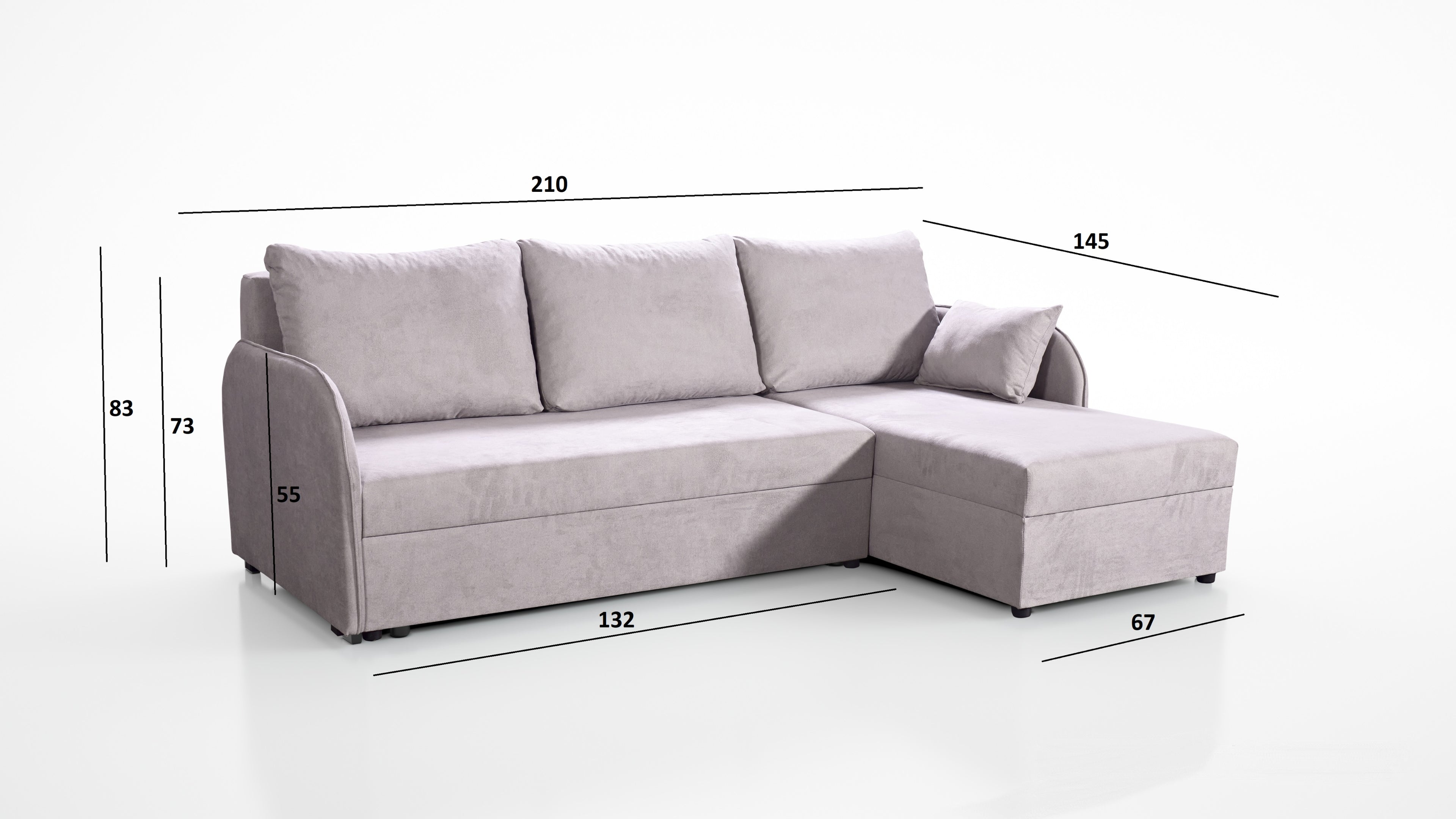 Kampinė Sofa - lova LINEA