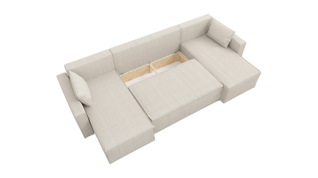 Kampinė Sofa - lova RUBINAS U