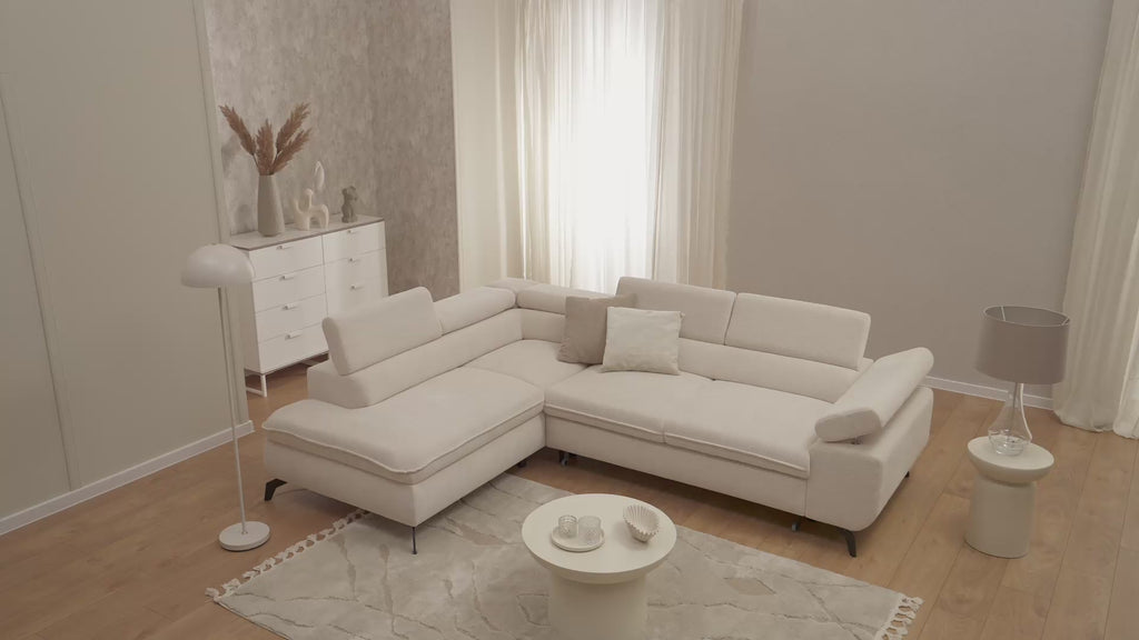 Kampinė miegama sofa MARBEL TILIA