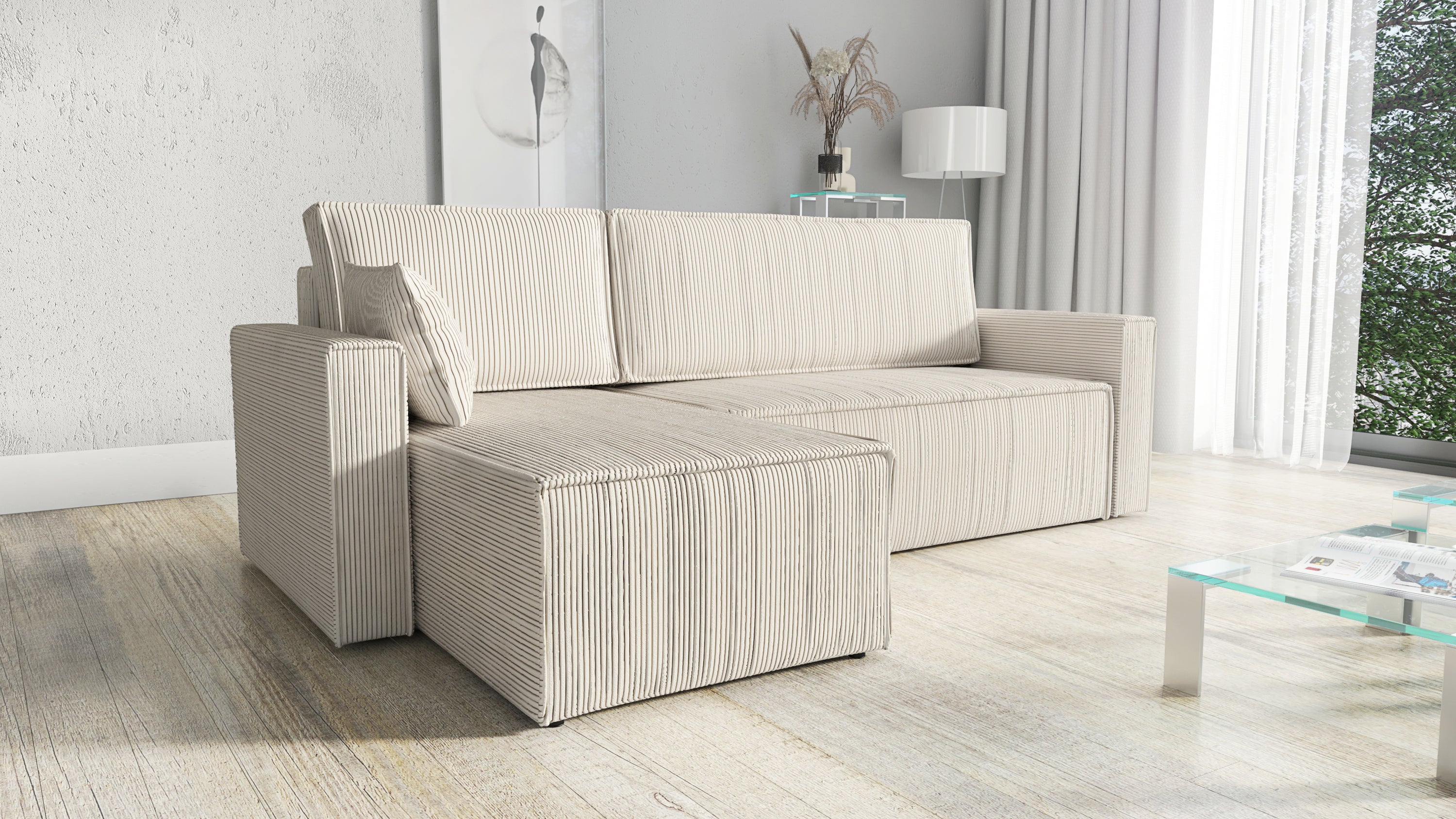 Kampinė Sofa - lova RUBINAS