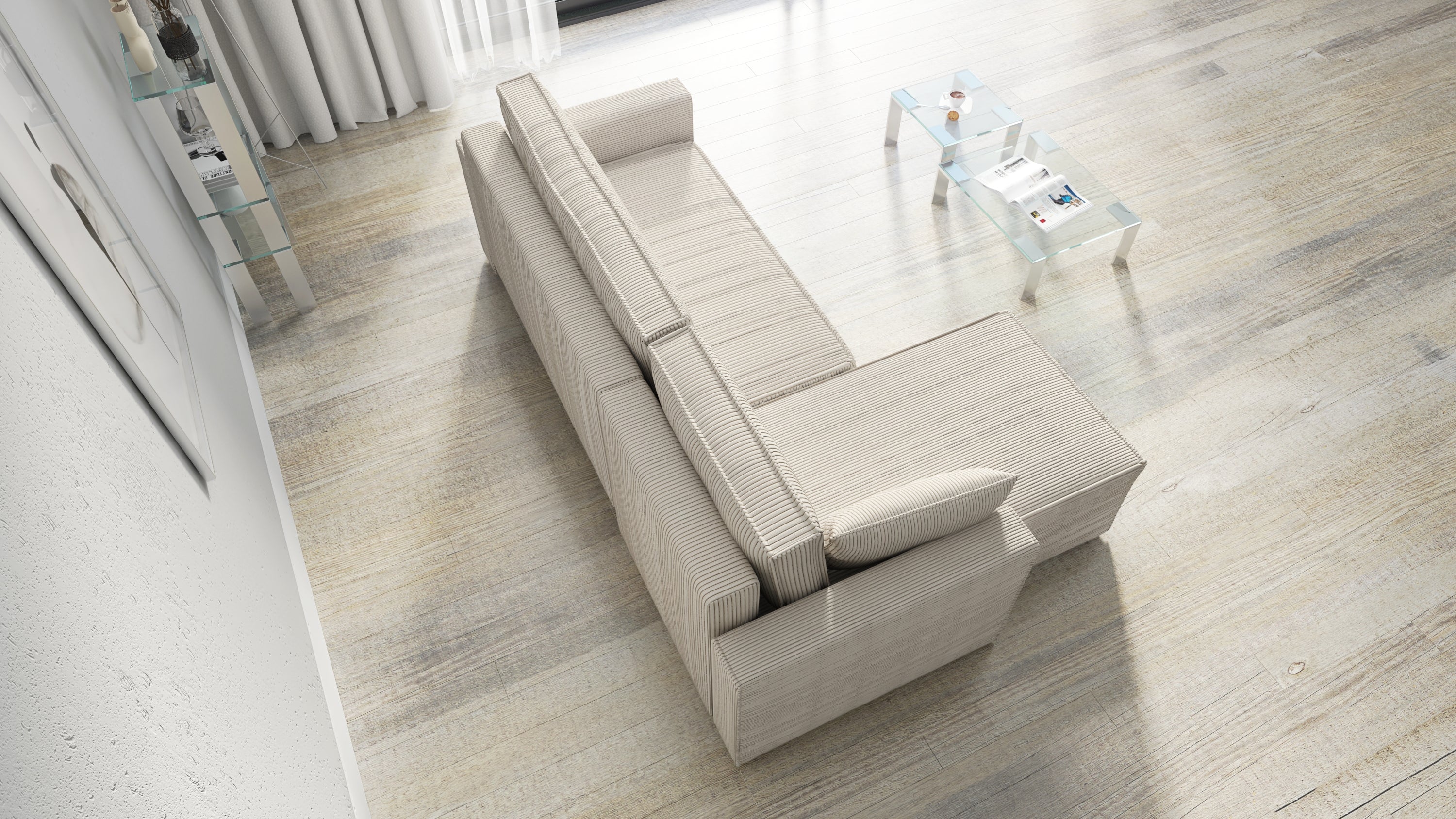 Kampinė Sofa - lova RUBINAS