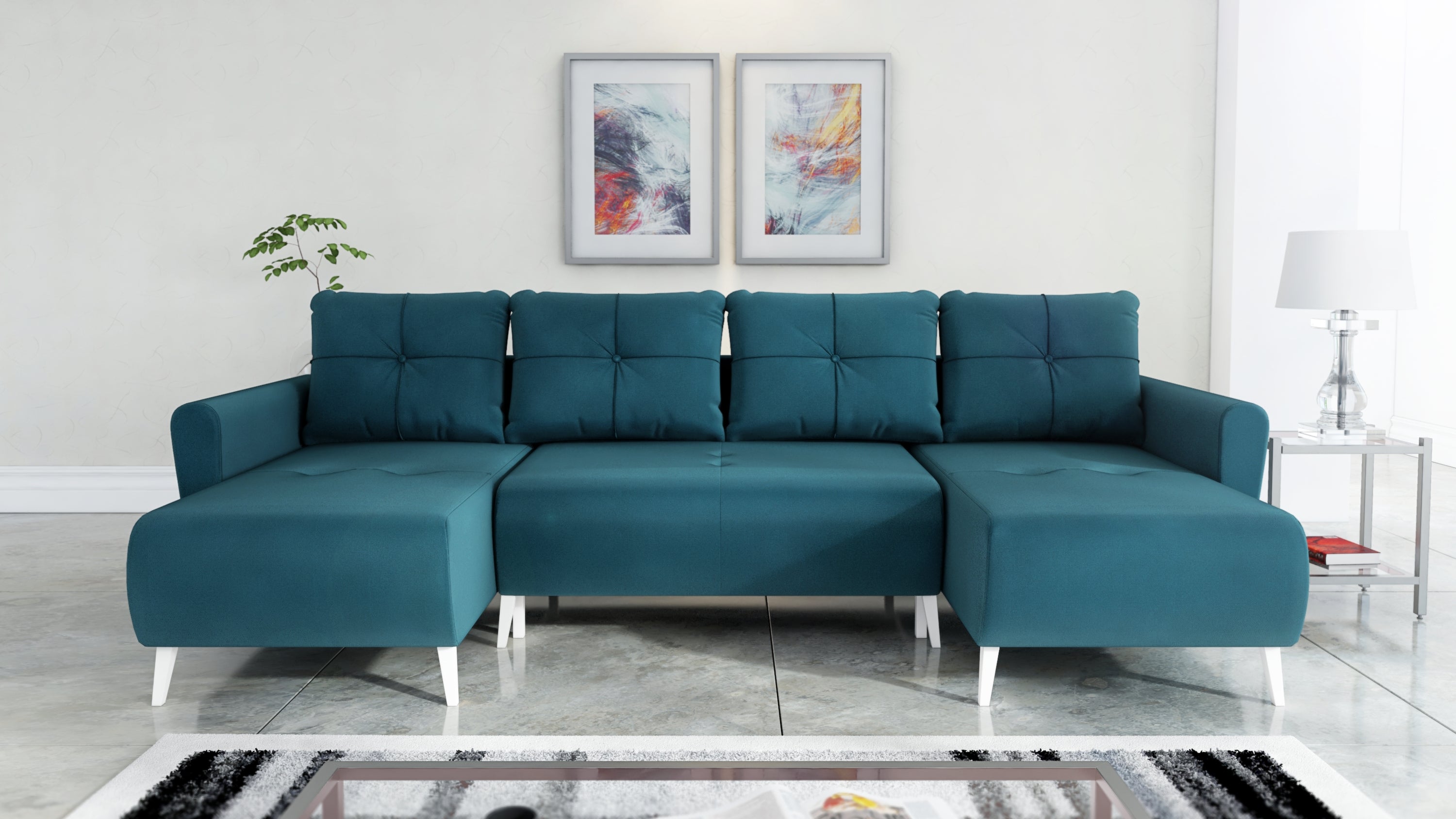 Kampinė Sofa - lova VIVARA U