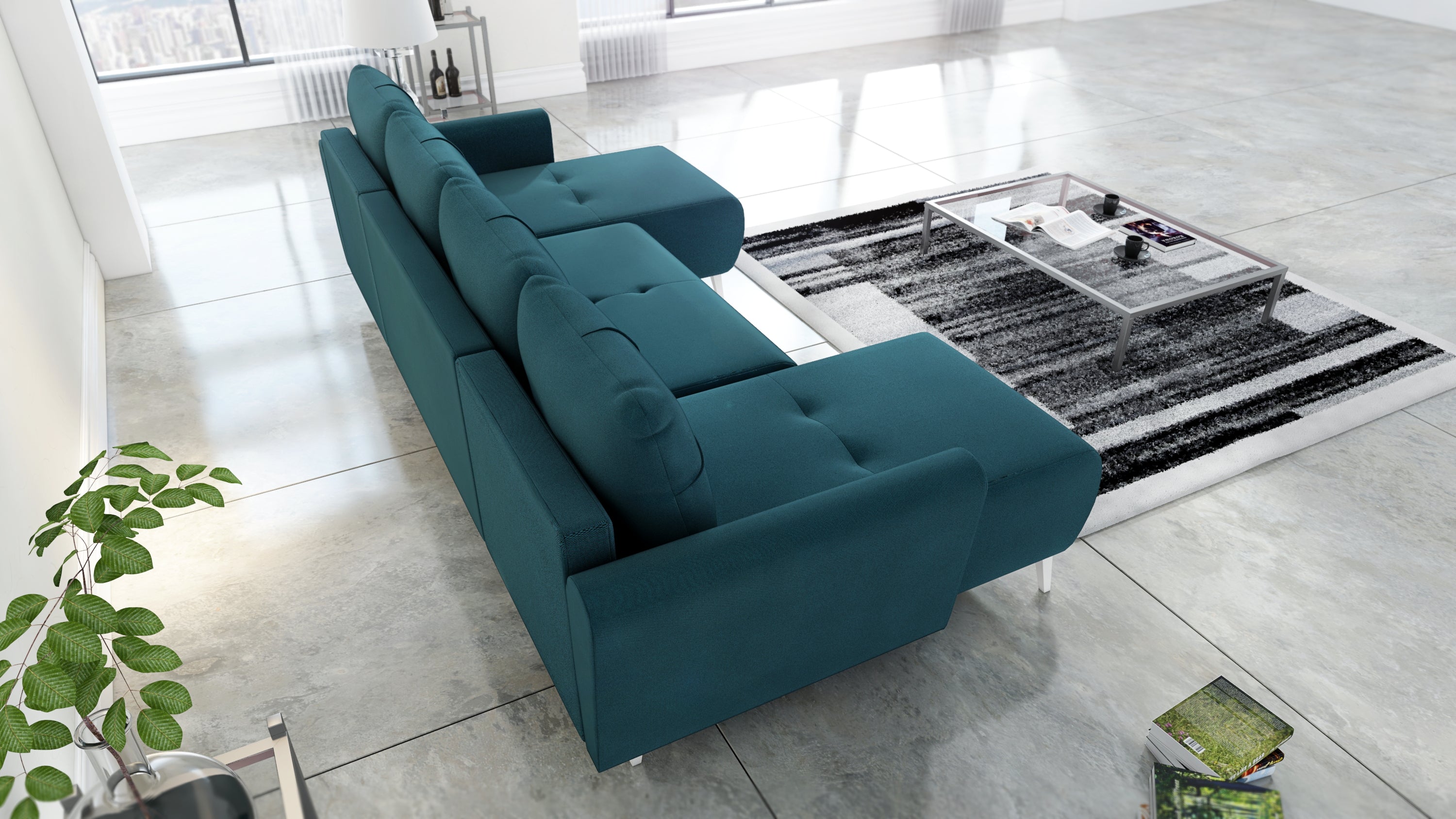 Kampinė Sofa - lova VIVARA U