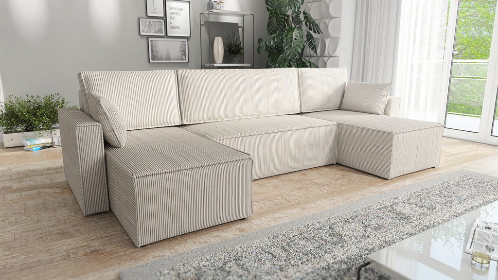 Kampinė Sofa - lova RUBINAS U