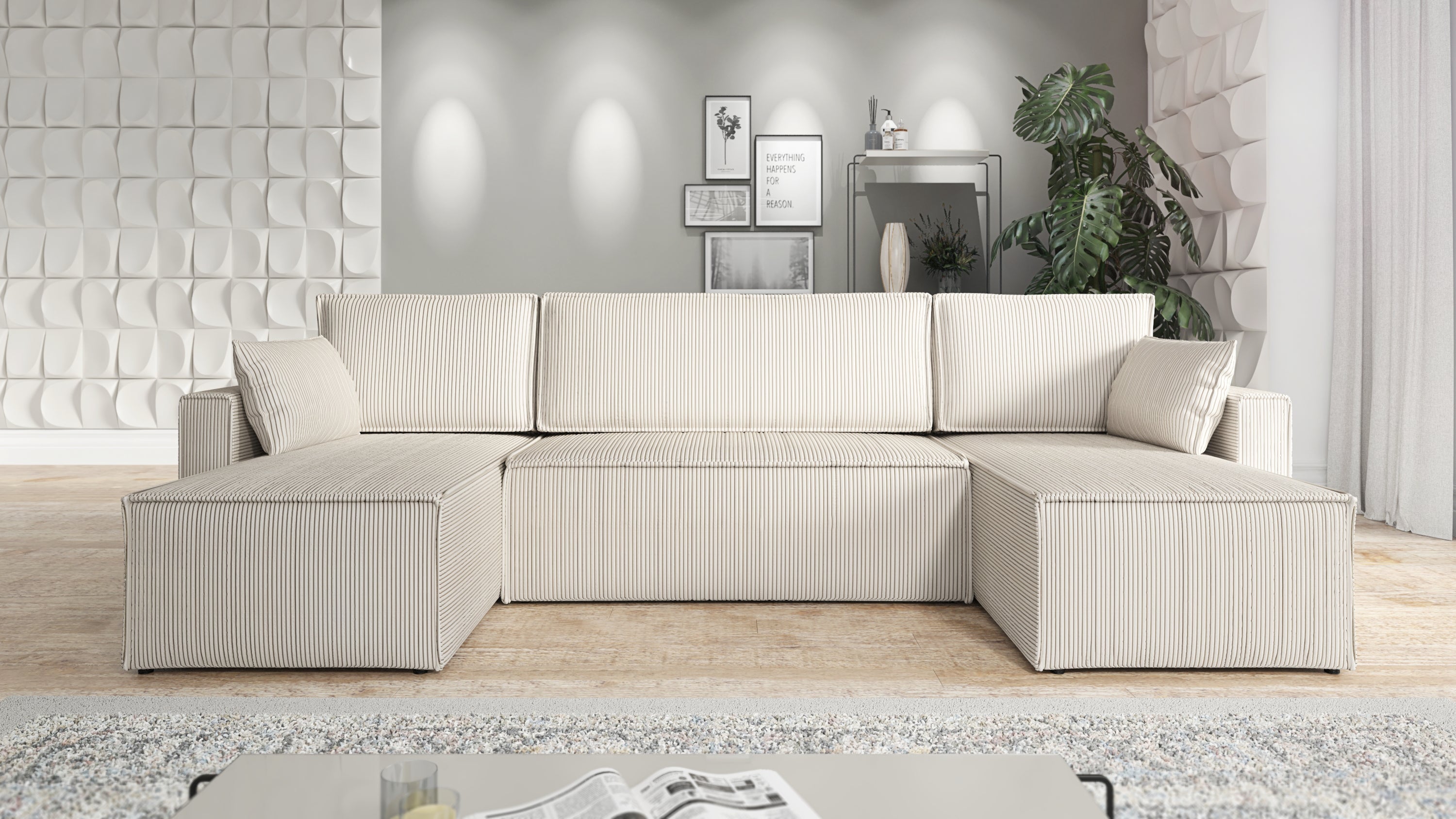 Kampinė Sofa - lova RUBINAS U