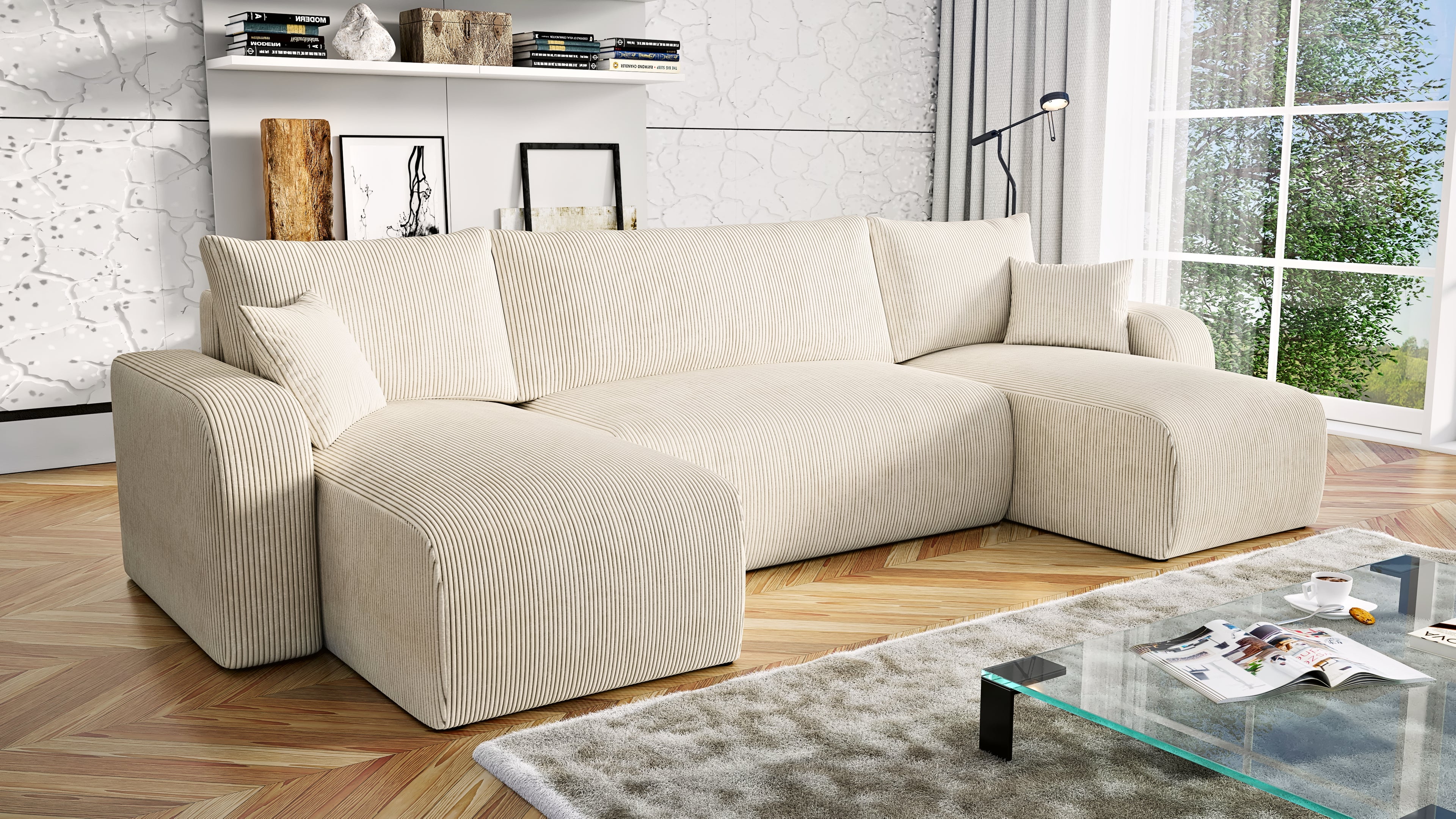 Kampinė Sofa - lova SINDI U