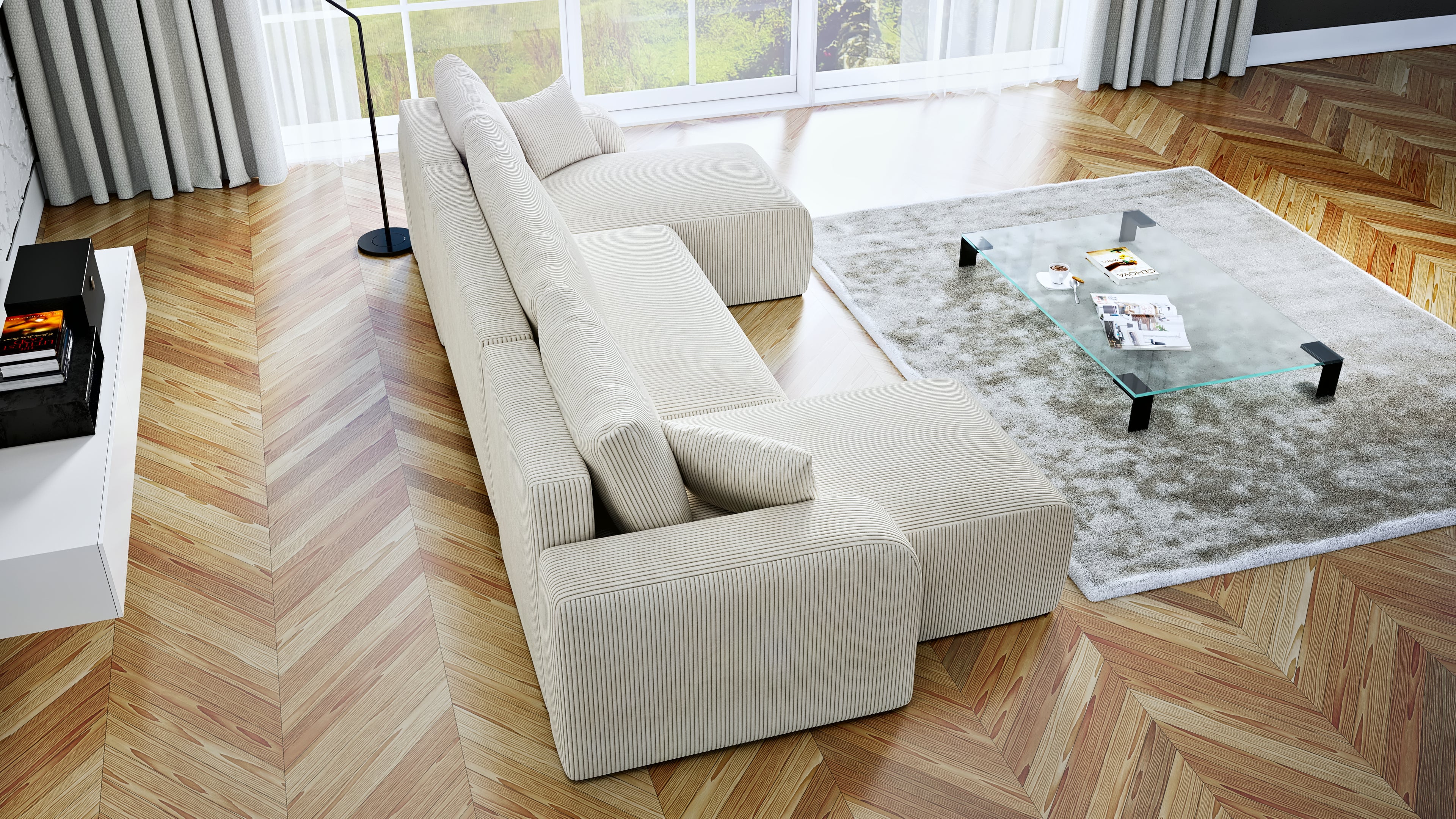 Kampinė Sofa - lova SINDI U