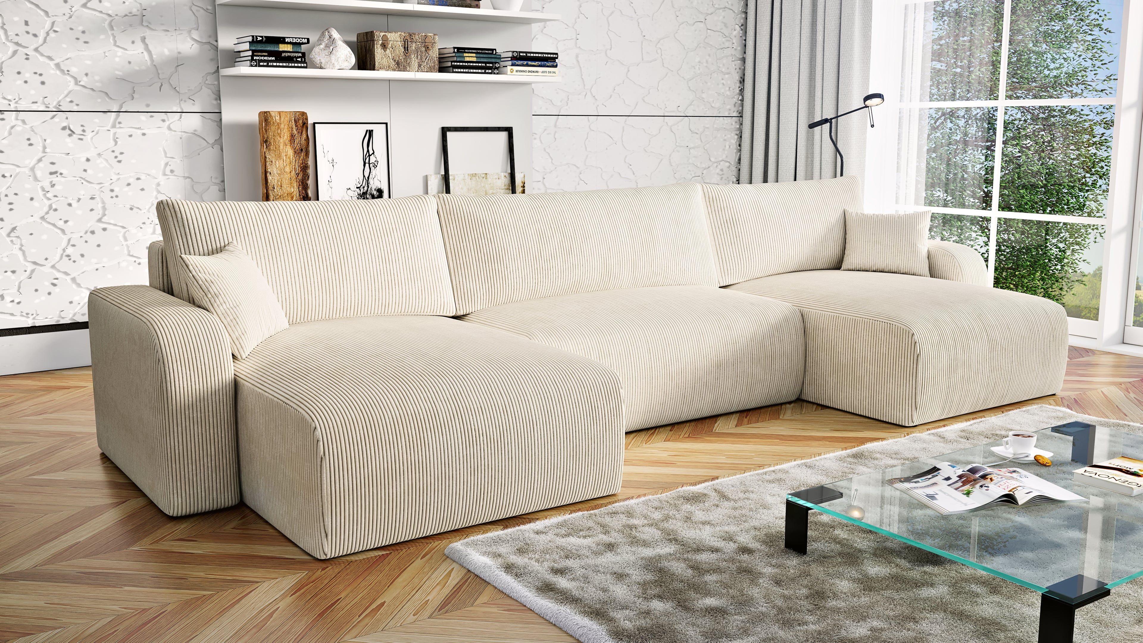 Kampinė Sofa - lova SINDI U XL