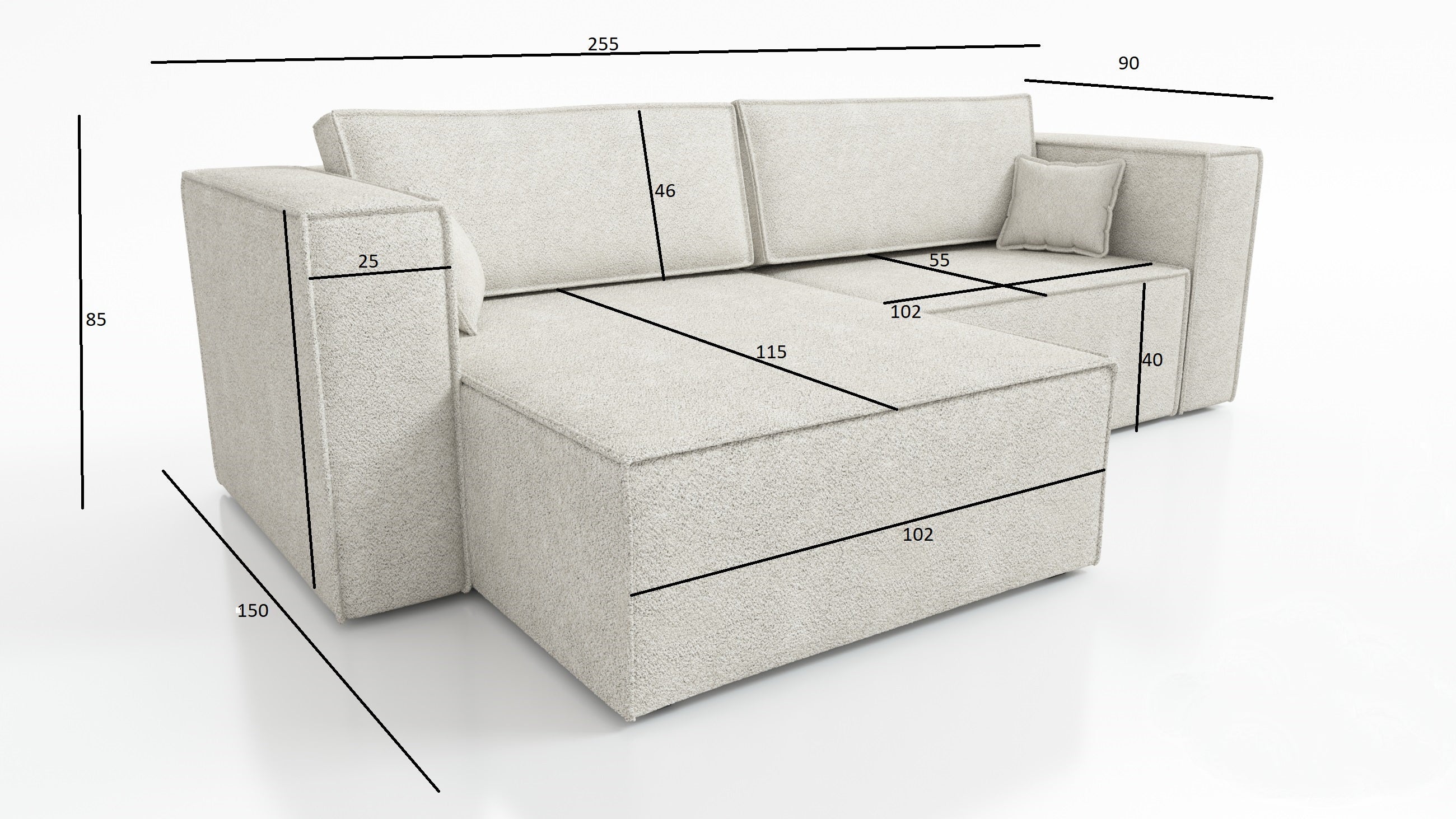 Kampinė Sofa - lova OTAS